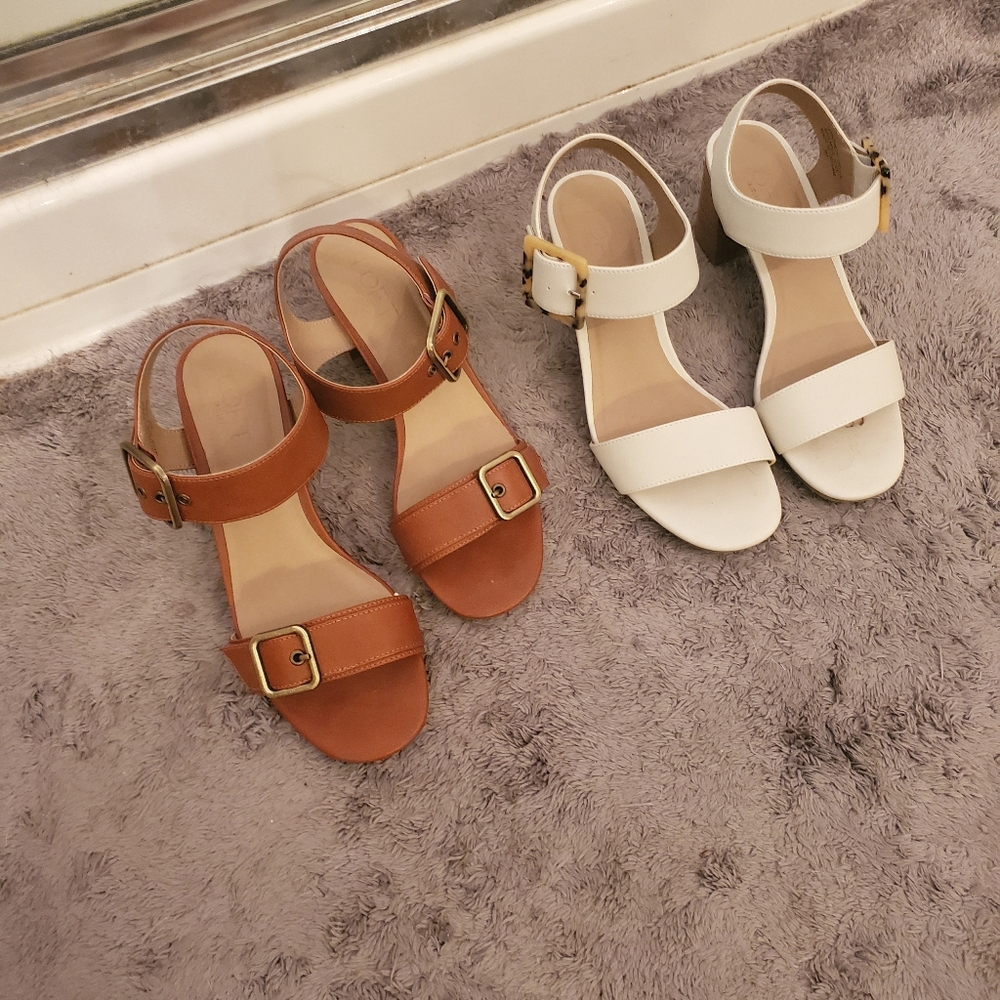 LOFT Chunky Heeled Sandals (Lot of 2 pairs)